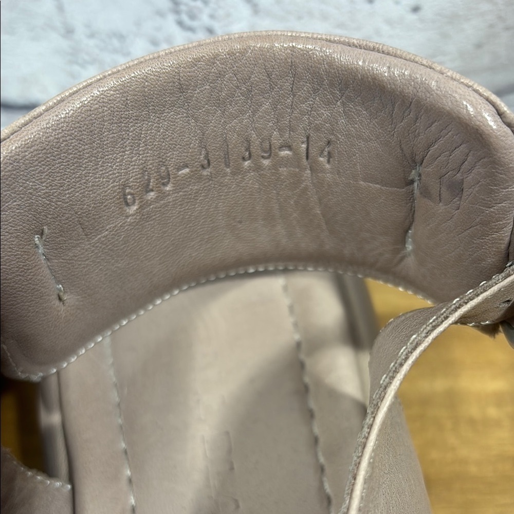 All Black Brand Taupe Sandals with Cushioned Sole and Crisscross Straps - Picture 4 of 14
